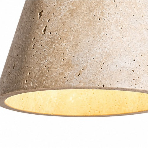 Pendant Light Travertine Cone Design