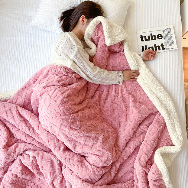 Soft, cuddly blanket with a double-sided design