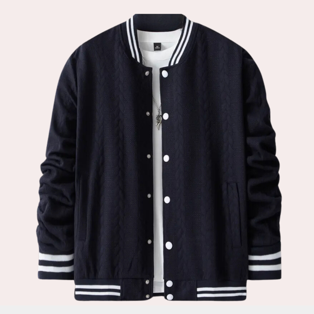 Men's Knit Sweater with Versatile Design 