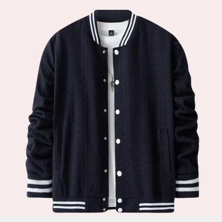 Men's Knit Sweater with Versatile Design 