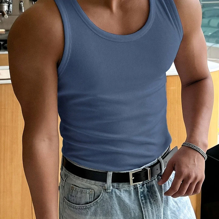Men's Tank Top with Breathable Design 