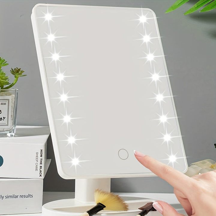 LED makeup mirror with touch function and 16 dimmable lights