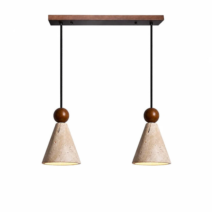 Pendant Light Travertine Cone Design