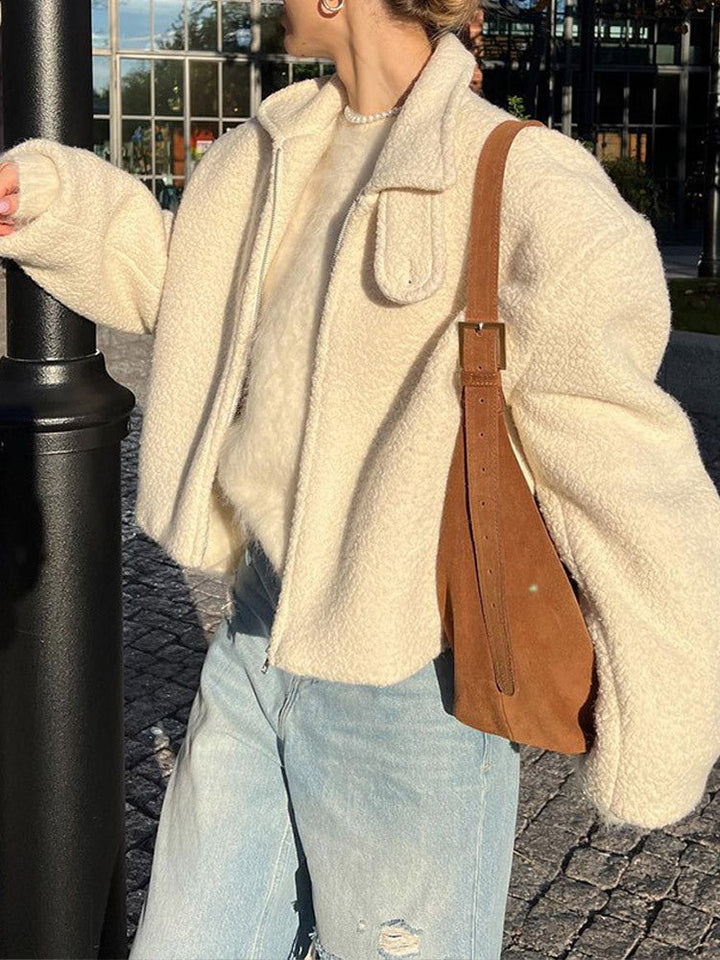 Women's Fleece Jacket with Minimalist Design