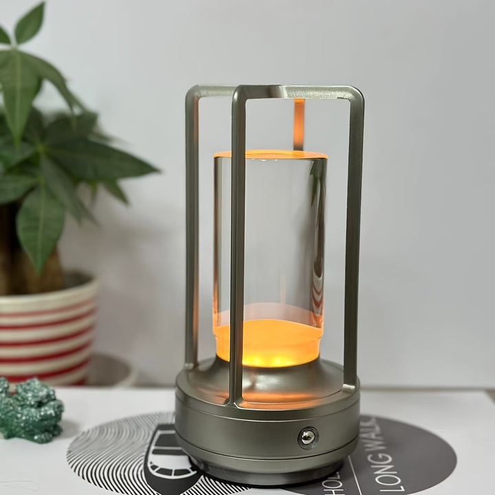 Rechargeable crystal table lamp – touch-controlled &amp; USB powered