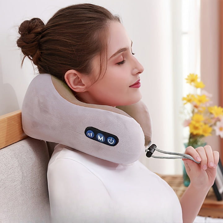 Electric neck pillow for women – U-shaped massage pillow with USB charging