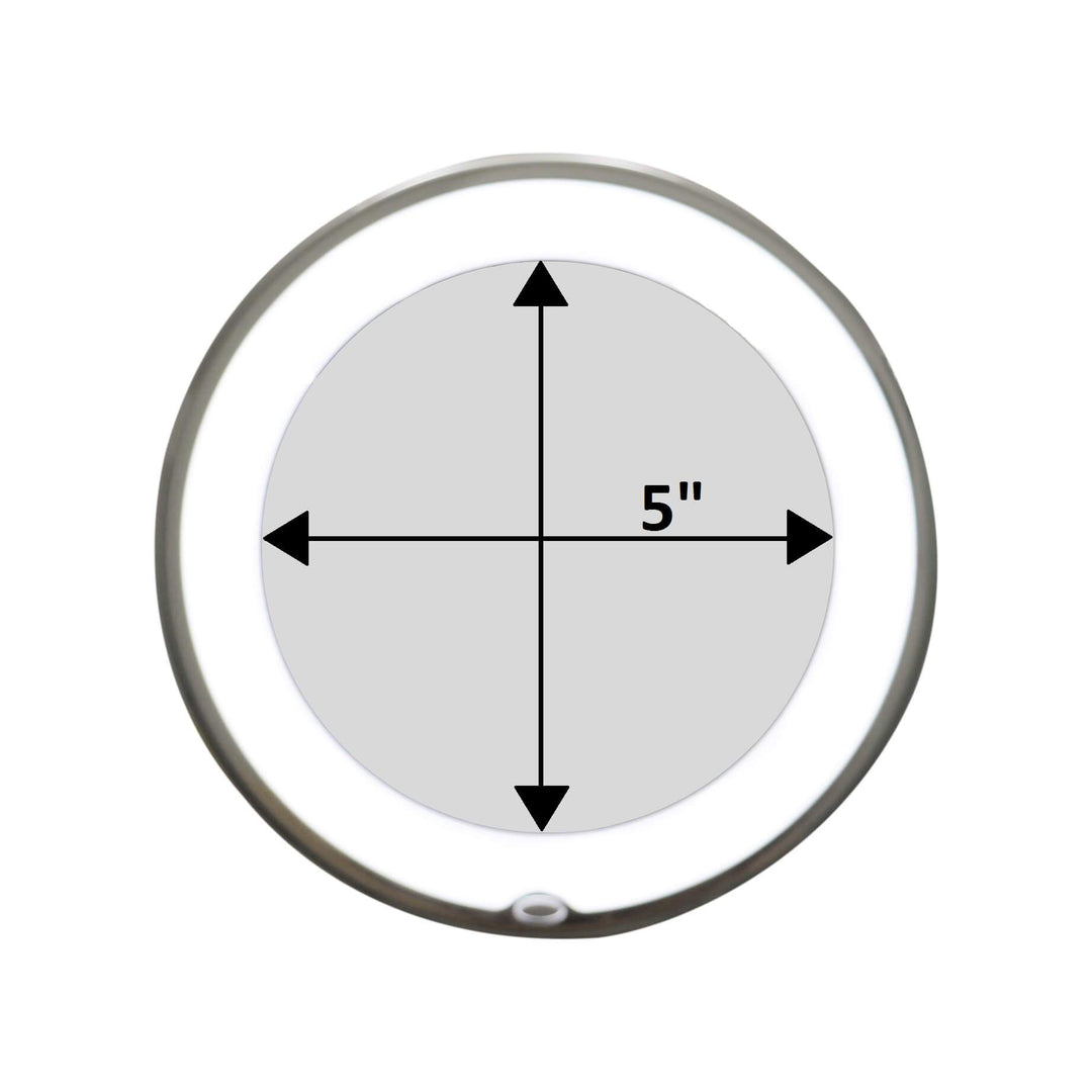 Adjustable LED cosmetic mirror with gooseneck