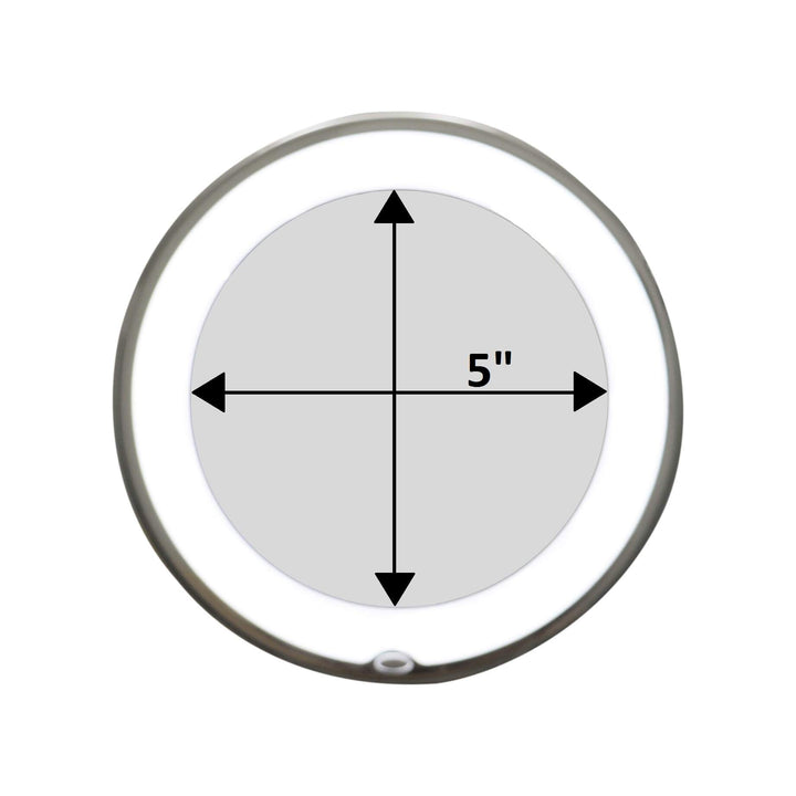 Adjustable LED cosmetic mirror with gooseneck