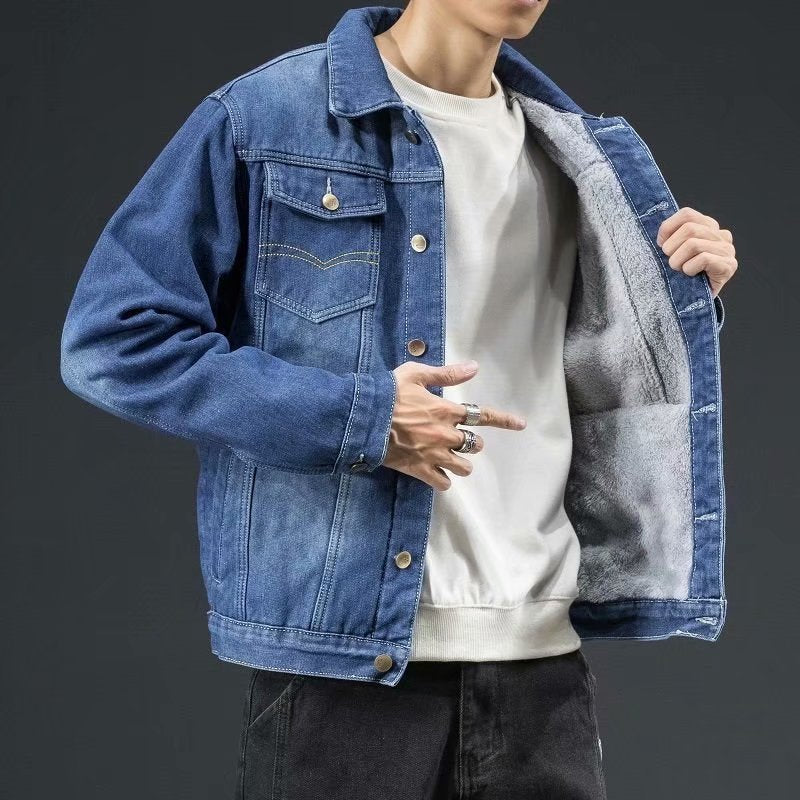 Men's denim jacket with soft lining