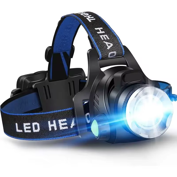 High-performance LED headlamp – Rechargeable, waterproof &amp; with zoom function