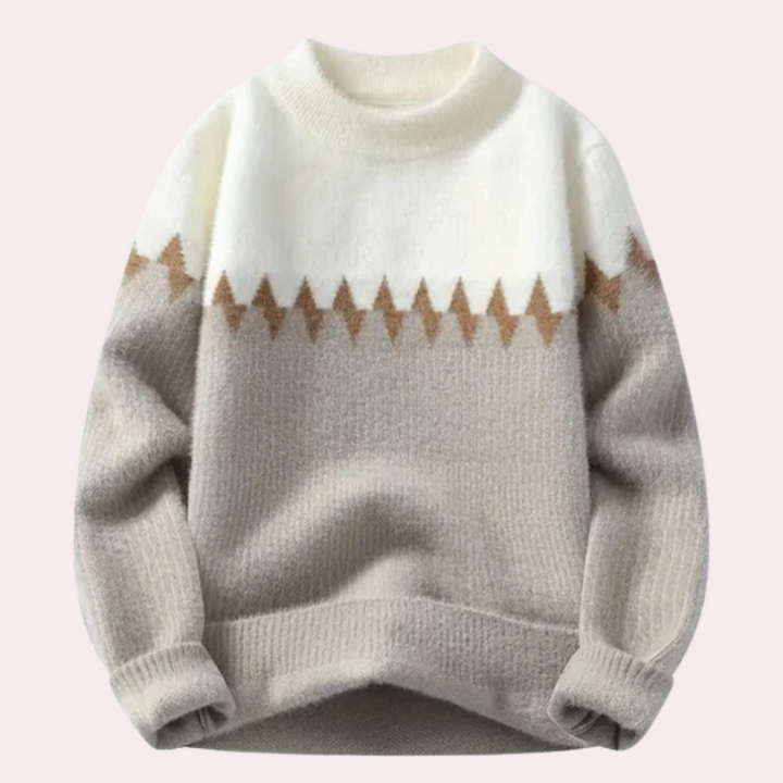 Men's knitted sweater with a simple design