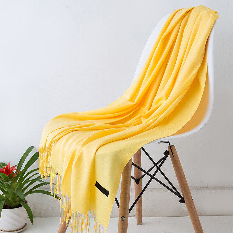 Soft winter scarf with tassels for women and men