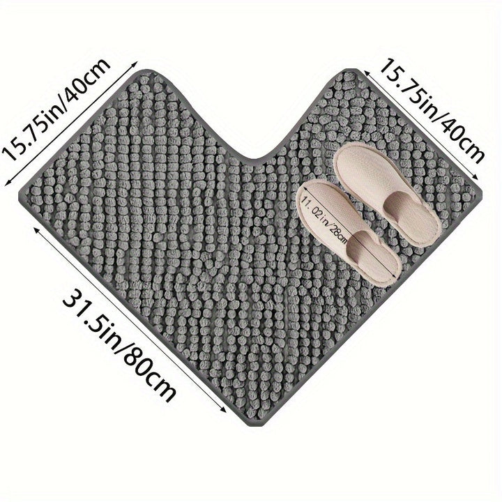 L-shaped corner shower mat – Soft, absorbent &amp; non-slip