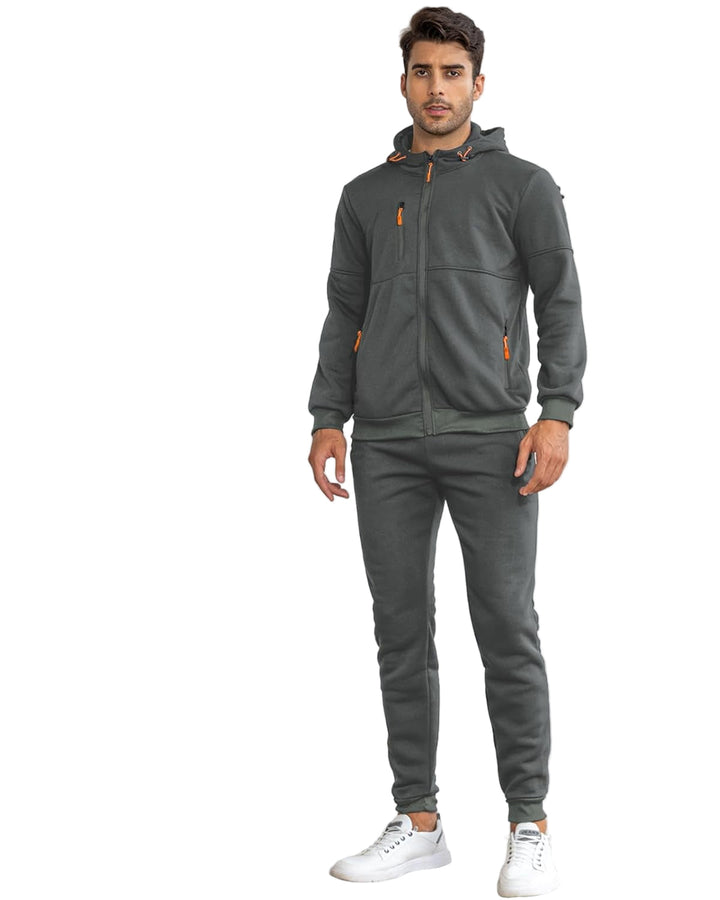 Men's tracksuit with hooded jacket and jogging pants