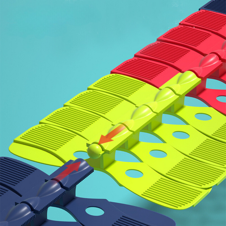 Flexible race track playset with toy car for children 