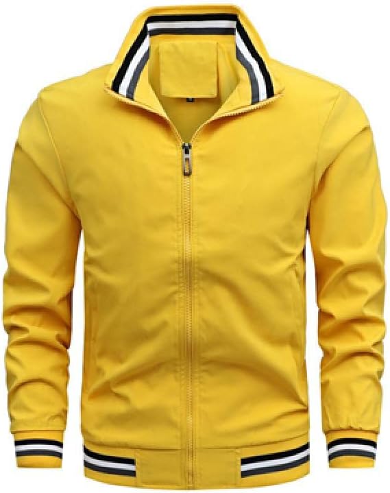 Men's Bomber Jacket with Zipper and Classic Cut 