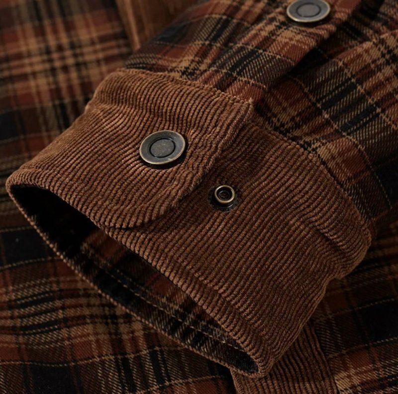 Men's jacket in a checkered design with a stand-up collar 