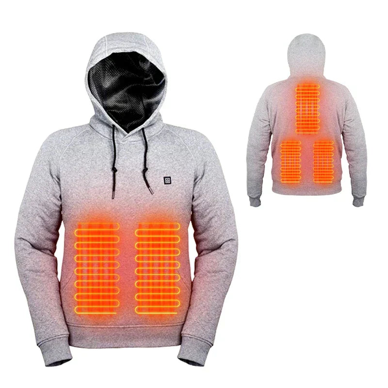 Unisex hooded sweatshirt with heating function 
