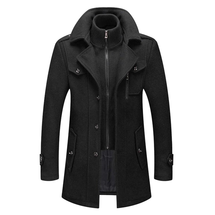 Men's Double Coat with Classic Design 