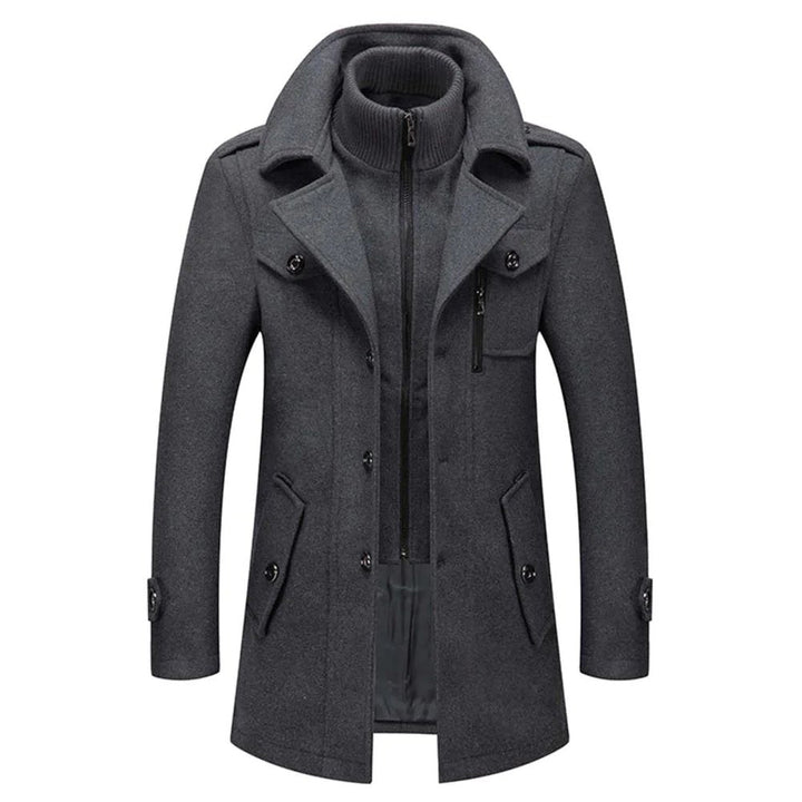 Men's Double Coat with Classic Design 
