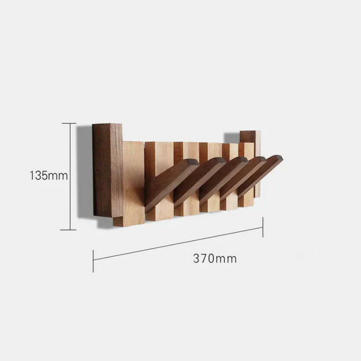 Wooden wall hook - Stylish piano-style coat hook for hallway, office and bedroom