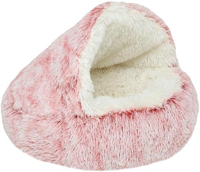 Cozy dog ​​bed in a round design