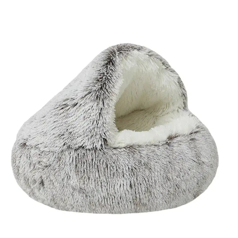Cozy dog ​​bed in a round design