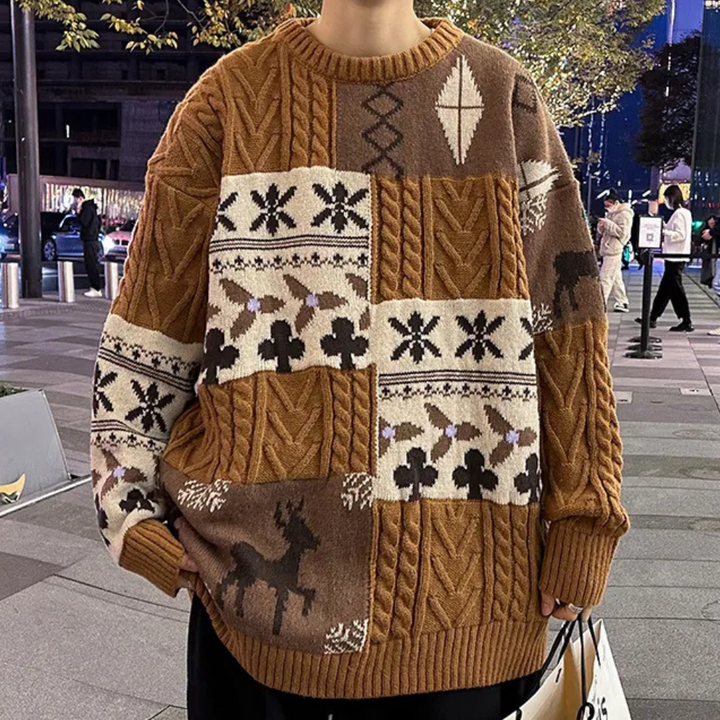 Men's Loose Fit Knit Sweater