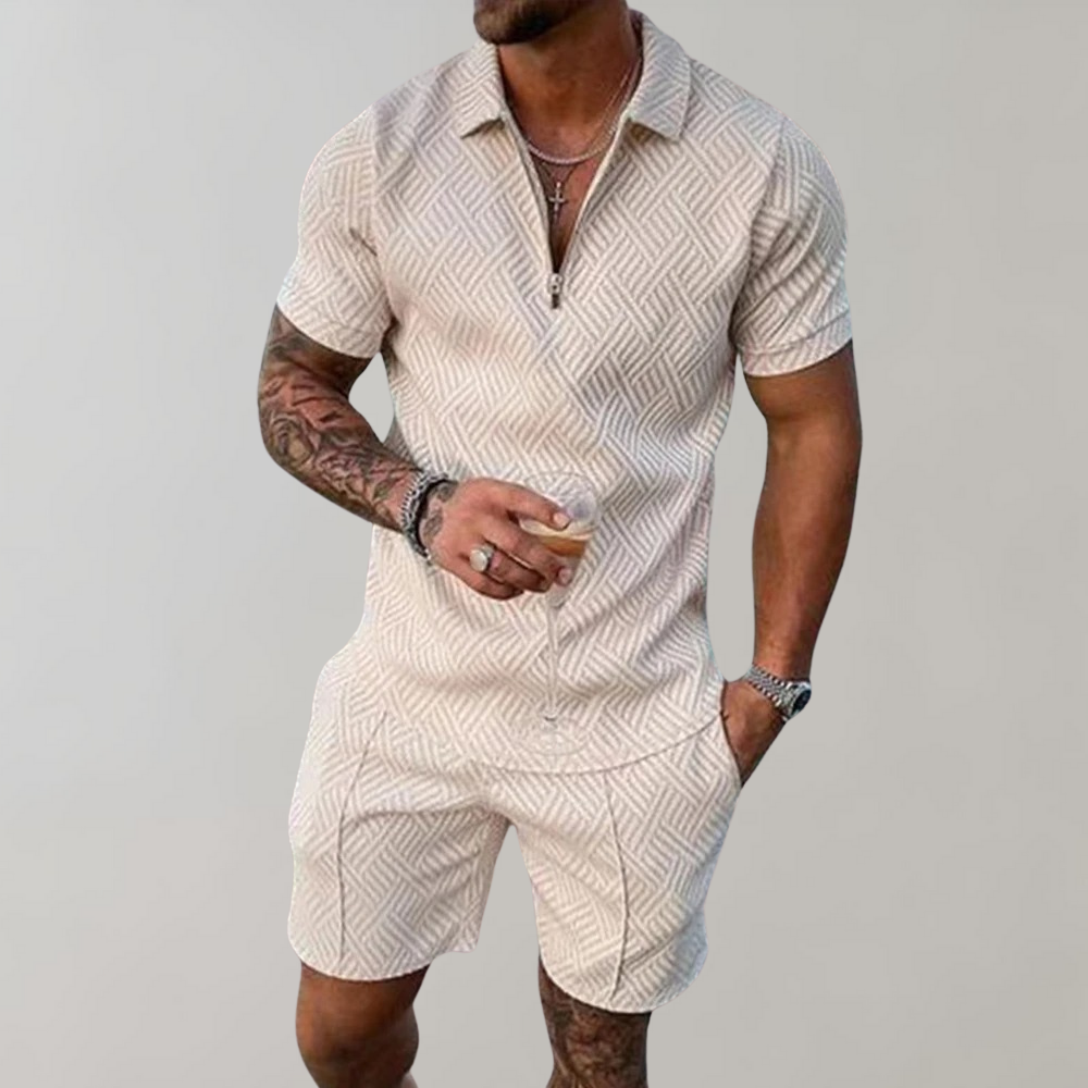 Men's Summer Set with Polo Shirt and Shorts 
