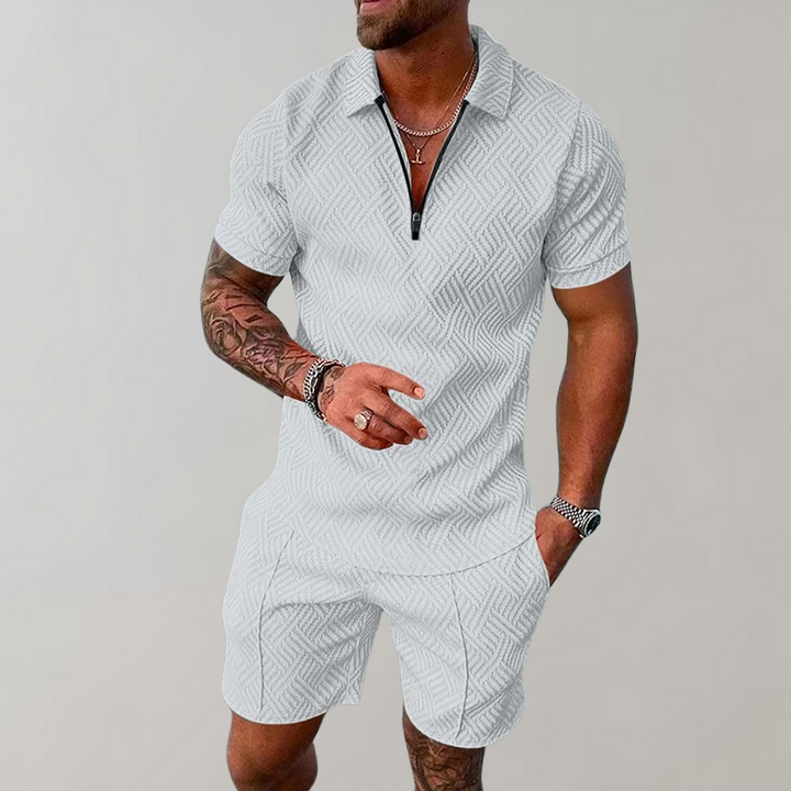 Men's Summer Set with Polo Shirt and Shorts 