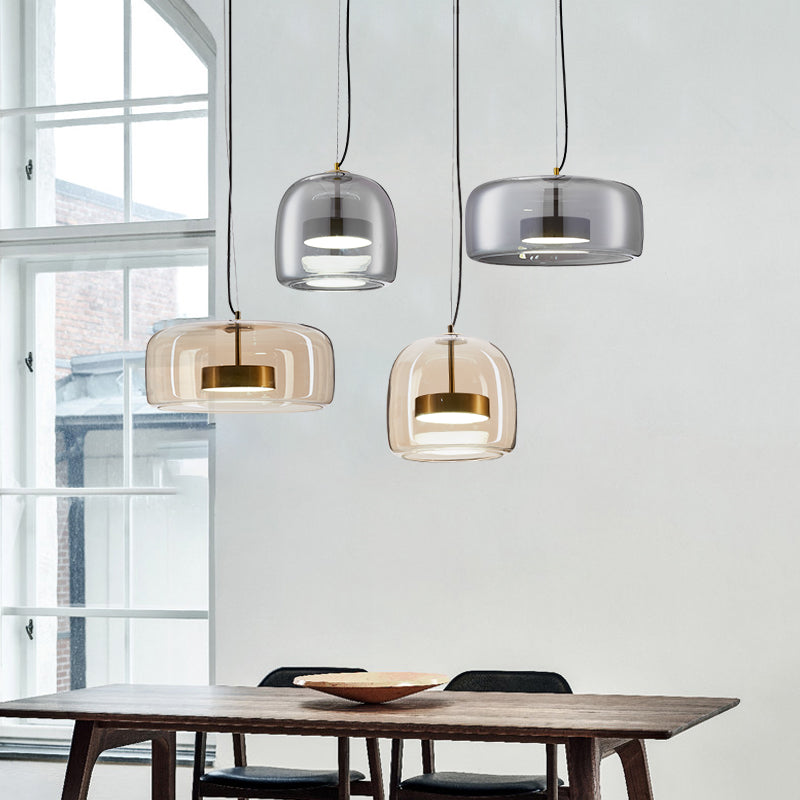 Modern glass pendant light – clear, timeless &amp; ideal for dining areas