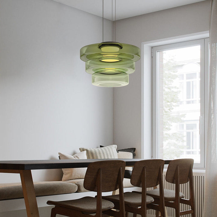 Glass pendant light in Bauhaus style – dimmable, modern &amp; colorful