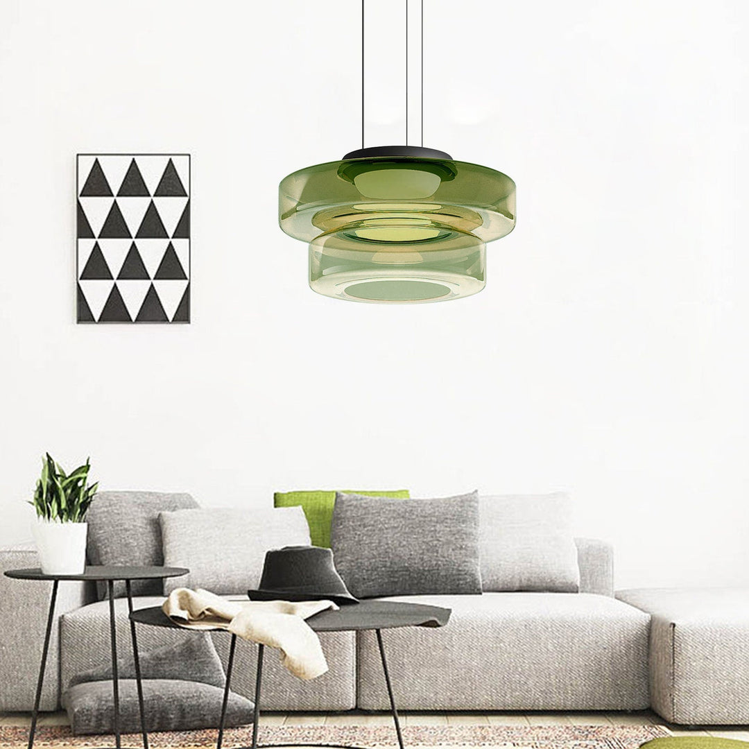 Glass pendant light in Bauhaus style – dimmable, modern &amp; colorful