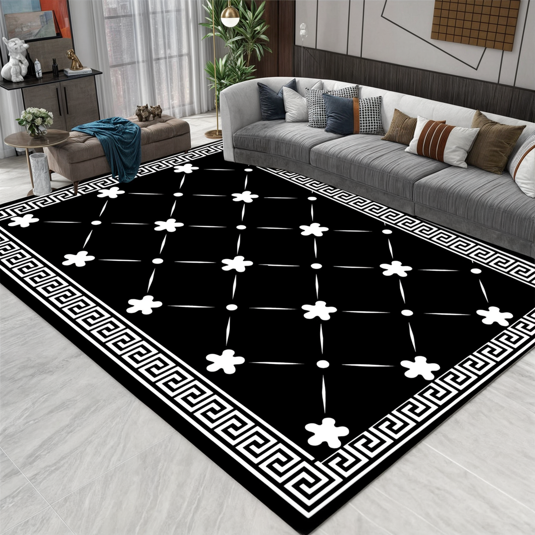 Geometric illusion mat with 3D effect – non-slip and decorative
