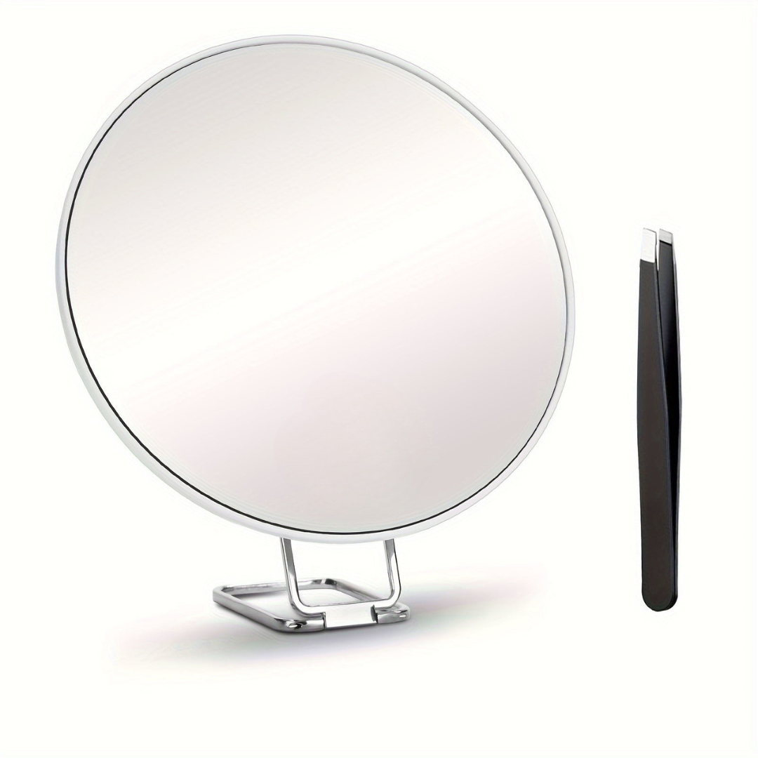 Makeup mirror with 30x magnification and stand