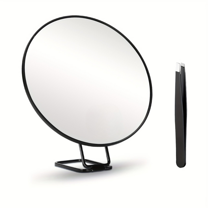 Makeup mirror with 30x magnification and stand