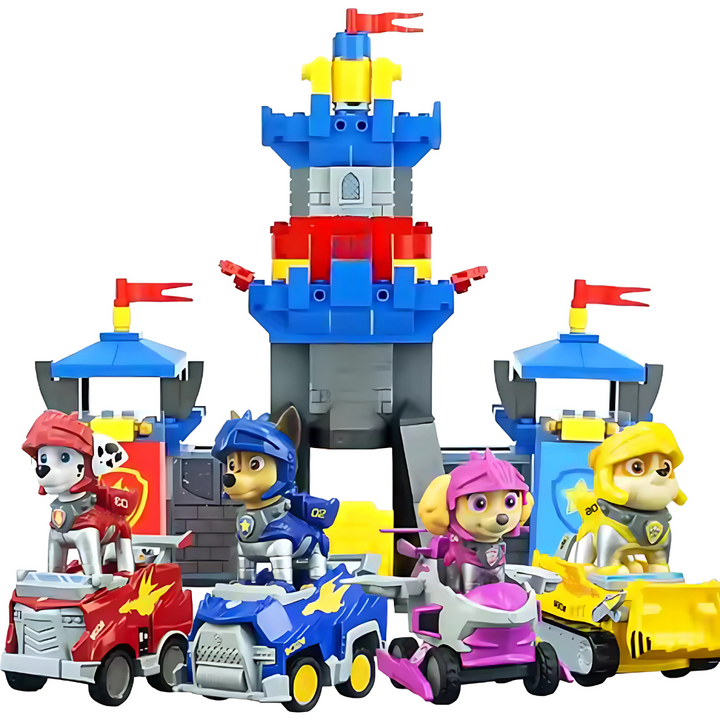 Action Figure Play Tower with Cars and Figures