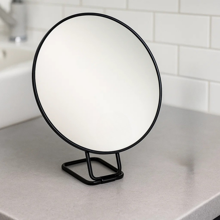 Makeup mirror with 30x magnification and stand
