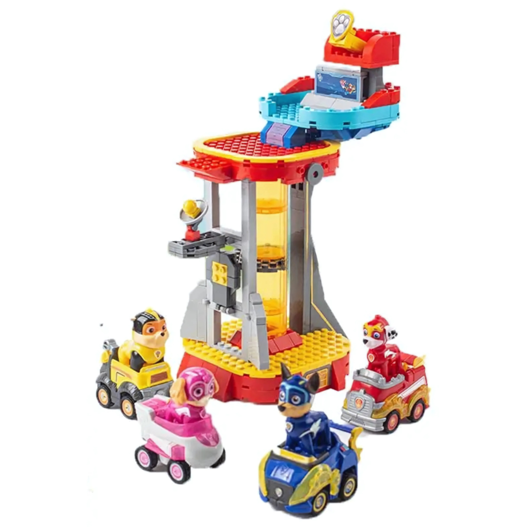 Action Figure Play Tower with Cars and Figures