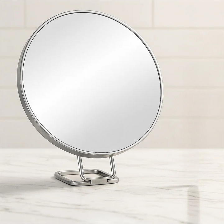 Makeup mirror with 30x magnification and stand