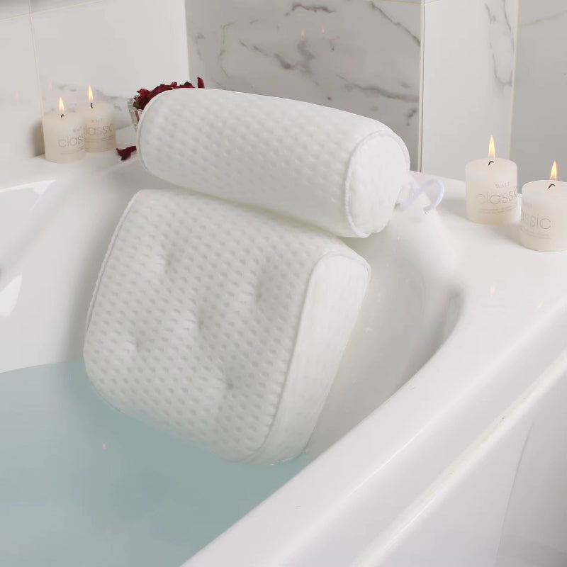 Bathtub pillow – double pillow with suction cups for relaxing baths