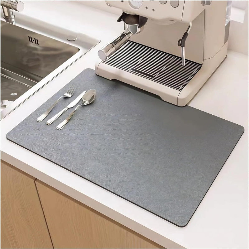 Quick-drying draining mat – kitchen mat made of diatomite for dishes