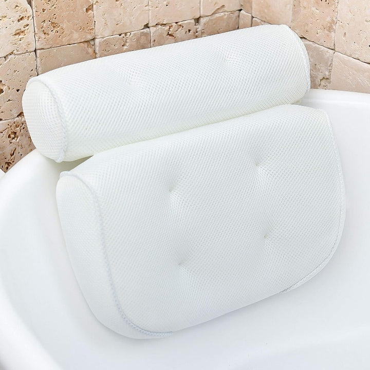 Bathtub pillow – double pillow with suction cups for relaxing baths
