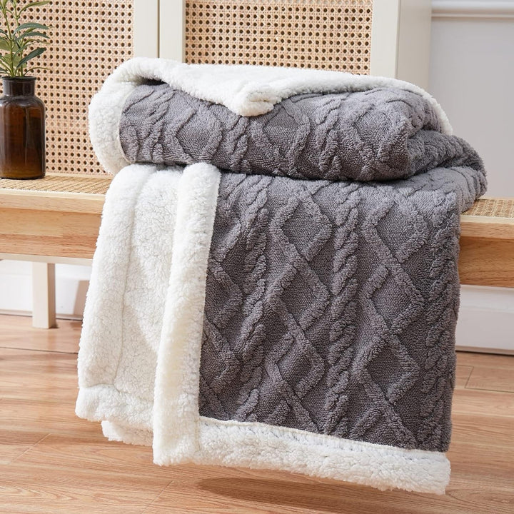 Sherpa Fleece Blanket – Reversible Fleece Blanket for All Seasons