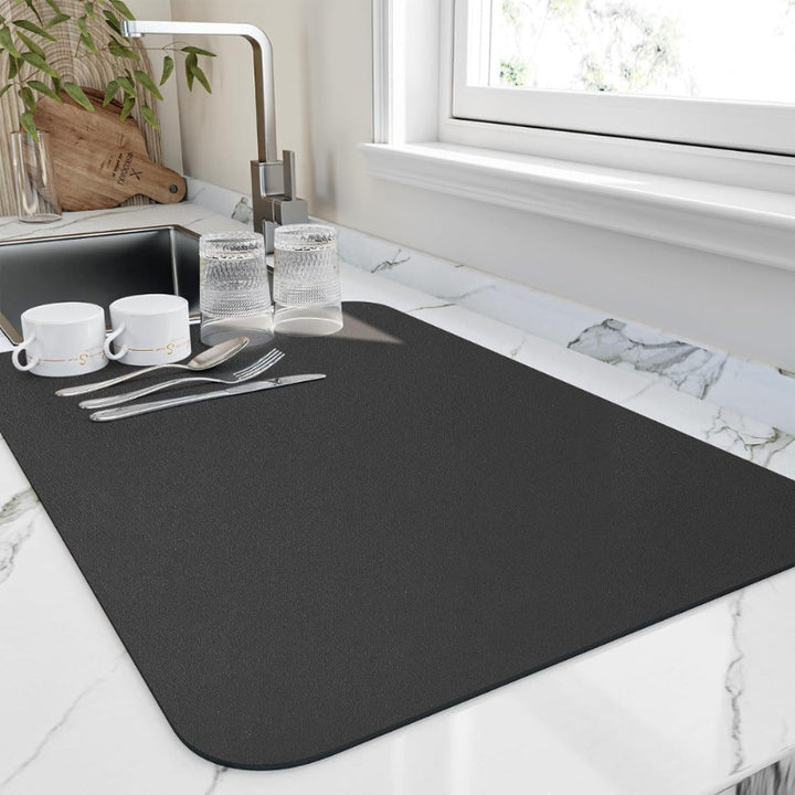 Quick-drying draining mat – kitchen mat made of diatomite for dishes