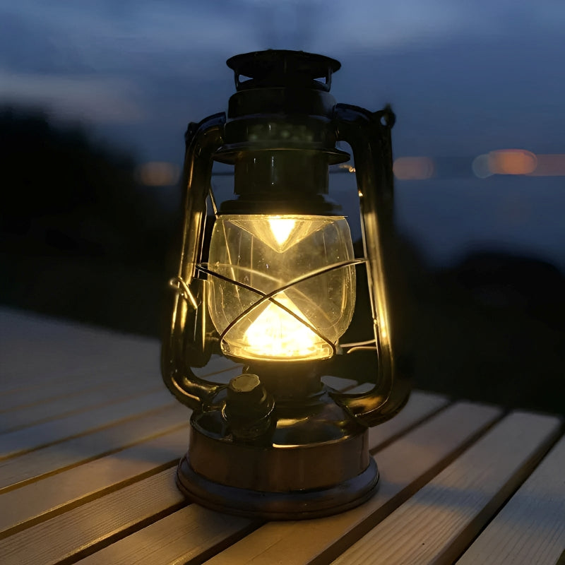 Retro Campinglampe – LED-Licht mit Akku & nostalgischem Design