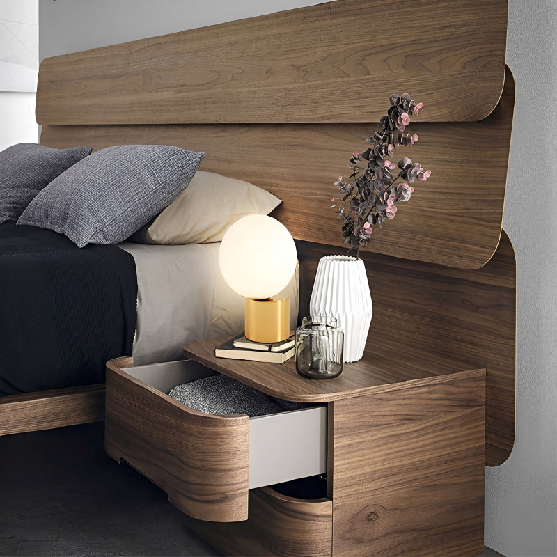 Glas-Metall Tischleuchte – Europäisches Design mit 3-Farb-LED-Option