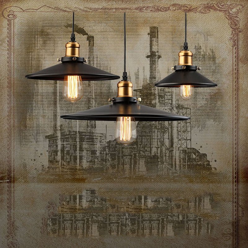 Adjustable pendant light in industrial style
