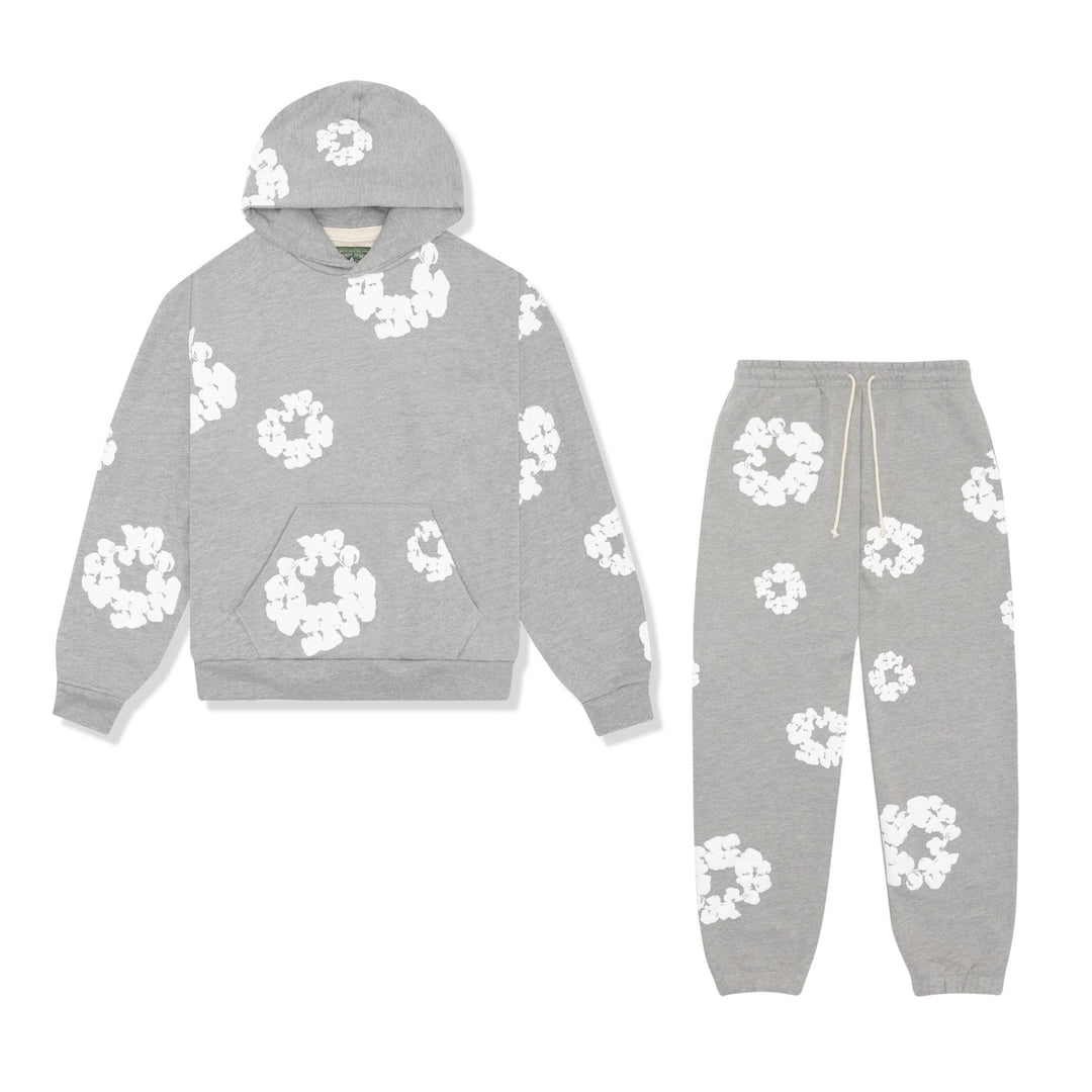 Unisex tracksuit with floral pattern 