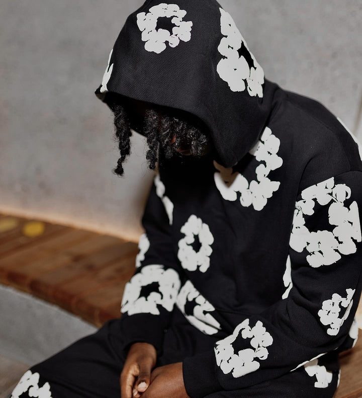 Unisex tracksuit with floral pattern 